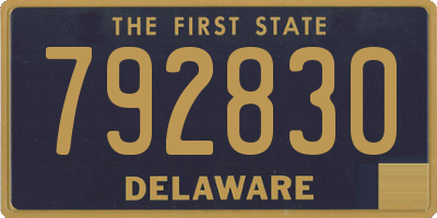 DE license plate 792830