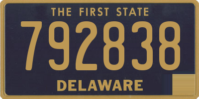 DE license plate 792838