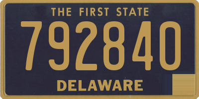 DE license plate 792840