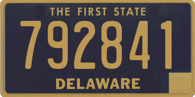 DE license plate 792841
