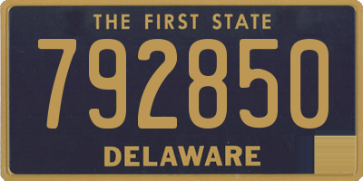 DE license plate 792850