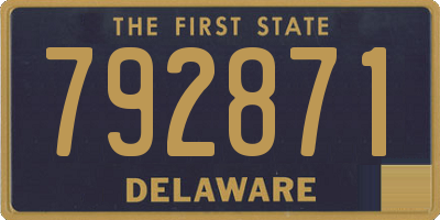 DE license plate 792871