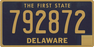 DE license plate 792872