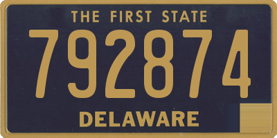 DE license plate 792874