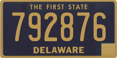 DE license plate 792876