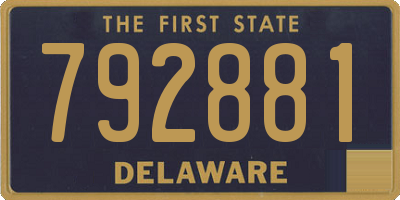 DE license plate 792881