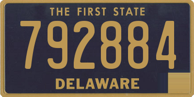 DE license plate 792884