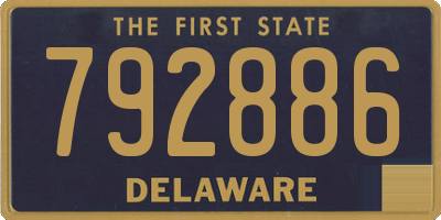 DE license plate 792886