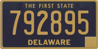 DE license plate 792895