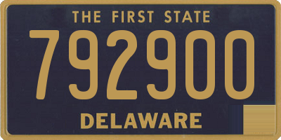 DE license plate 792900