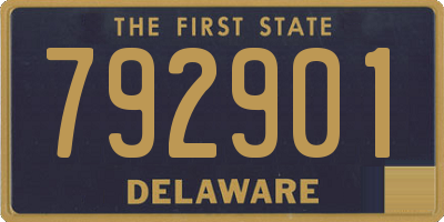 DE license plate 792901