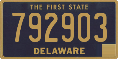 DE license plate 792903
