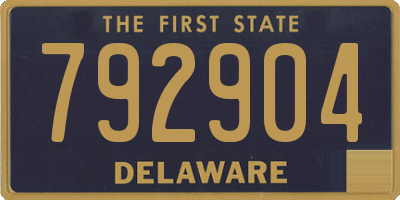 DE license plate 792904