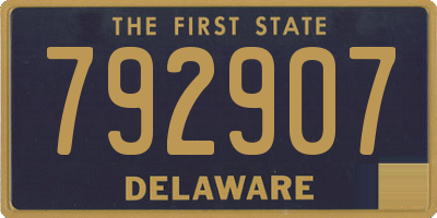 DE license plate 792907