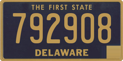 DE license plate 792908