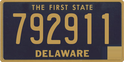 DE license plate 792911