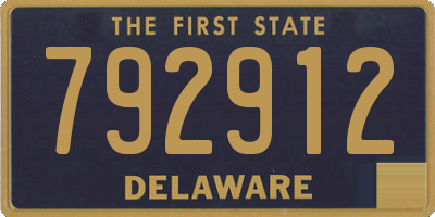 DE license plate 792912