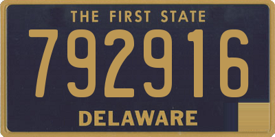 DE license plate 792916