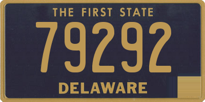 DE license plate 79292