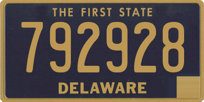 DE license plate 792928