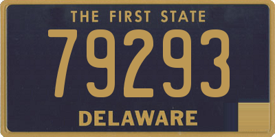 DE license plate 79293