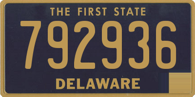 DE license plate 792936