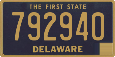 DE license plate 792940