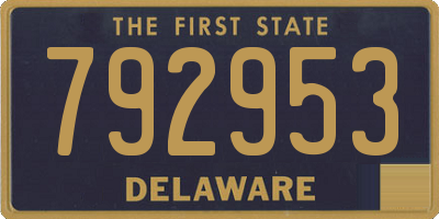 DE license plate 792953