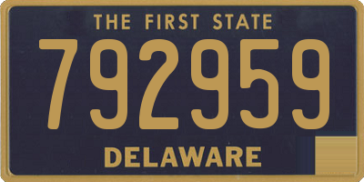DE license plate 792959