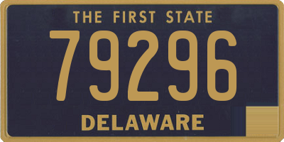 DE license plate 79296