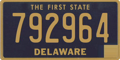 DE license plate 792964