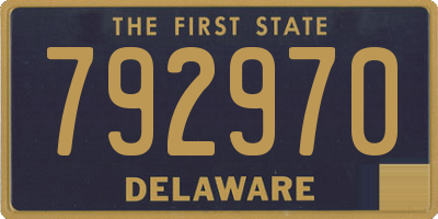 DE license plate 792970