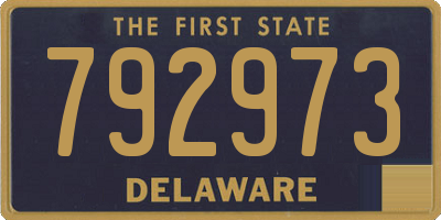 DE license plate 792973