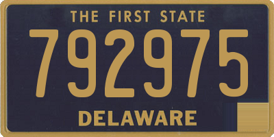 DE license plate 792975