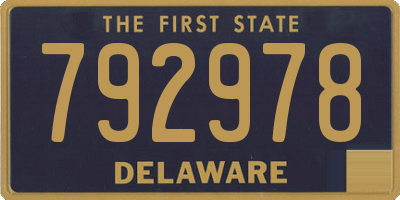 DE license plate 792978