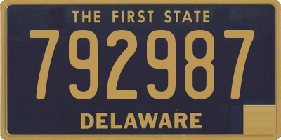 DE license plate 792987