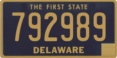 DE license plate 792989
