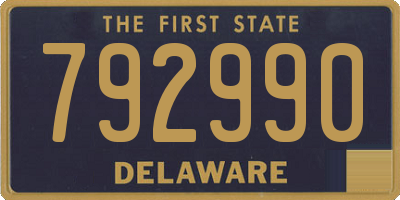 DE license plate 792990