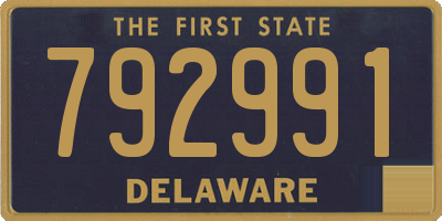 DE license plate 792991