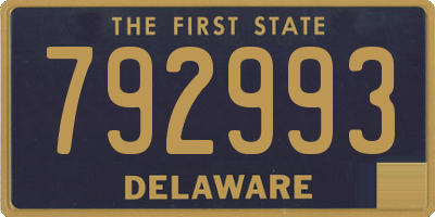 DE license plate 792993