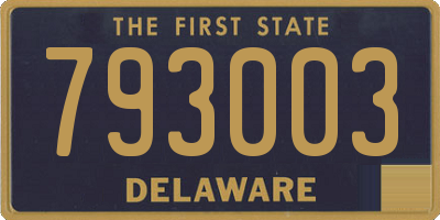 DE license plate 793003