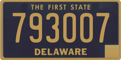 DE license plate 793007