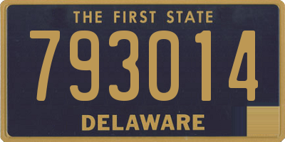 DE license plate 793014