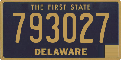DE license plate 793027