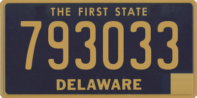 DE license plate 793033