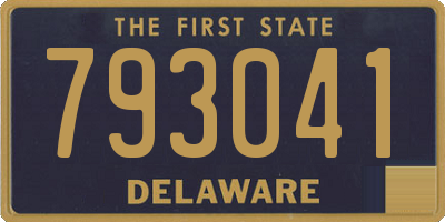 DE license plate 793041