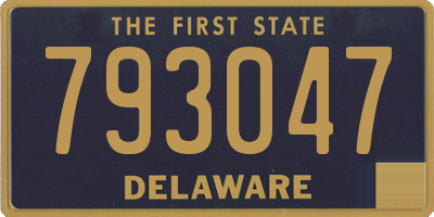DE license plate 793047