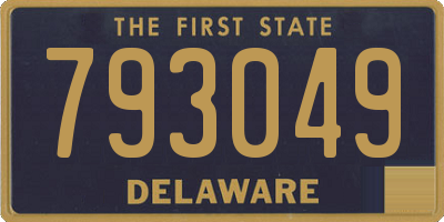 DE license plate 793049