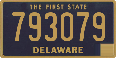DE license plate 793079