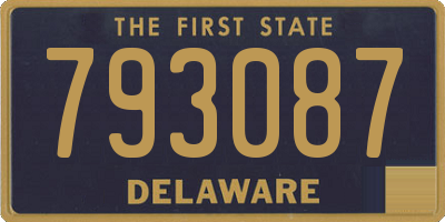 DE license plate 793087